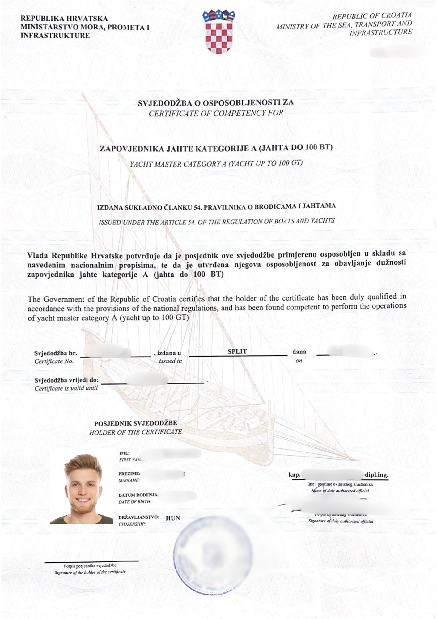 „Yacht Master A” Hajóvezetői Tanfolyam